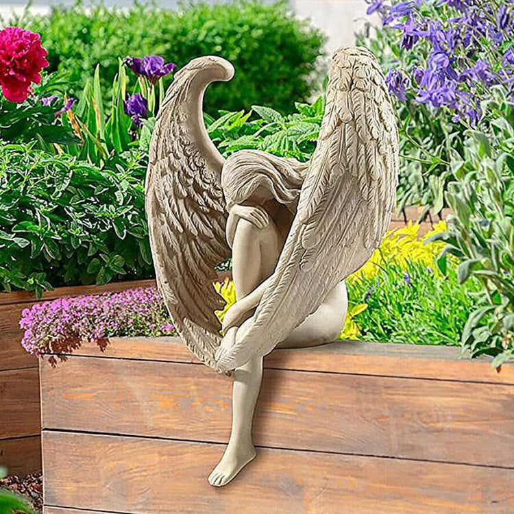 Redemption Angel Statue Ornaments Creative Sculpture Decoration Remembrance and Redemption Figurines Religious Garden Home Decor