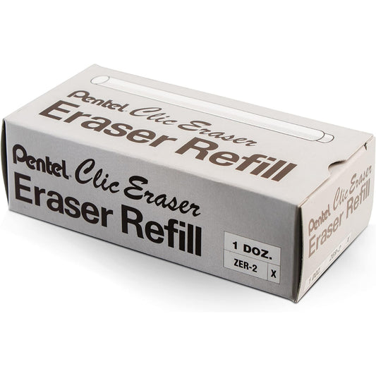 Pentel Refill Erasers For Clic Eraser, Contains 24 Erasers (ZER-2)