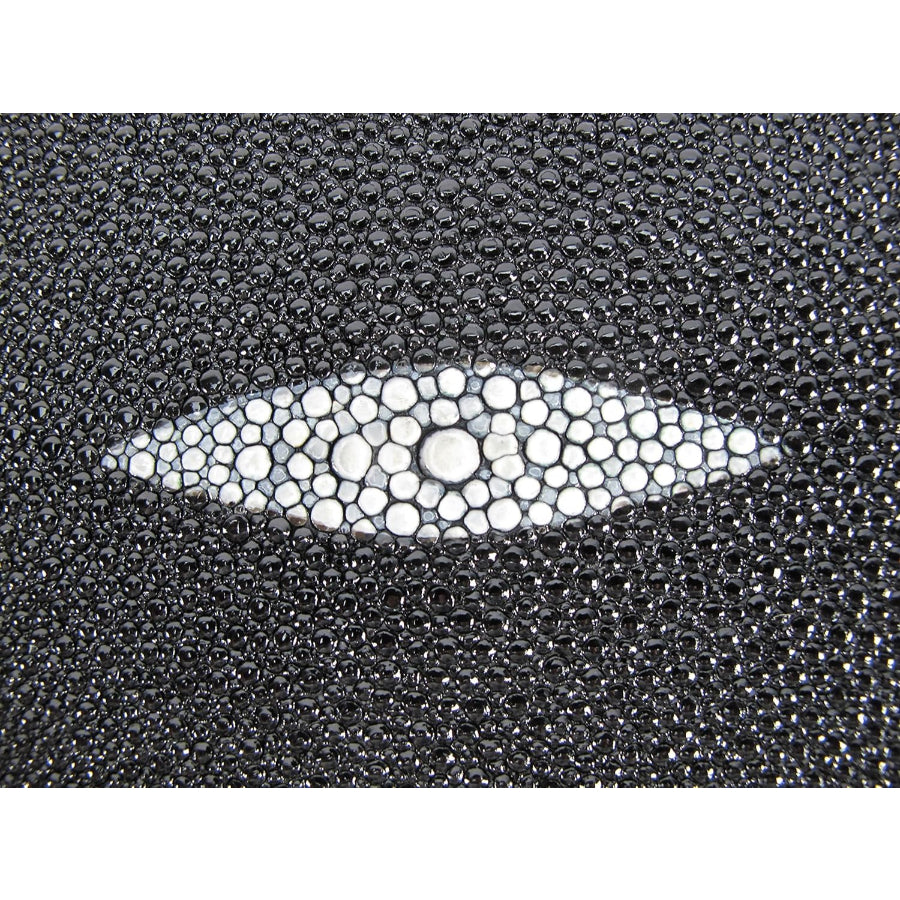 PELGIO Genuine Stingray Skin Leather Hide Pelt Black (5" x 8")