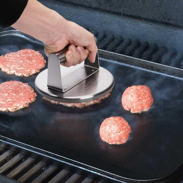 Smashed Burger Kit Stainless Steel Burger Press with Edge Kit for Griddle Grill Cooking