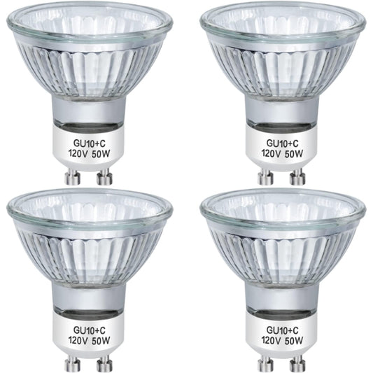 GU10 Halogen Bulbs 50W 120V MR16 for Track Recessed Accent Lighting Ceiling Light Warm White