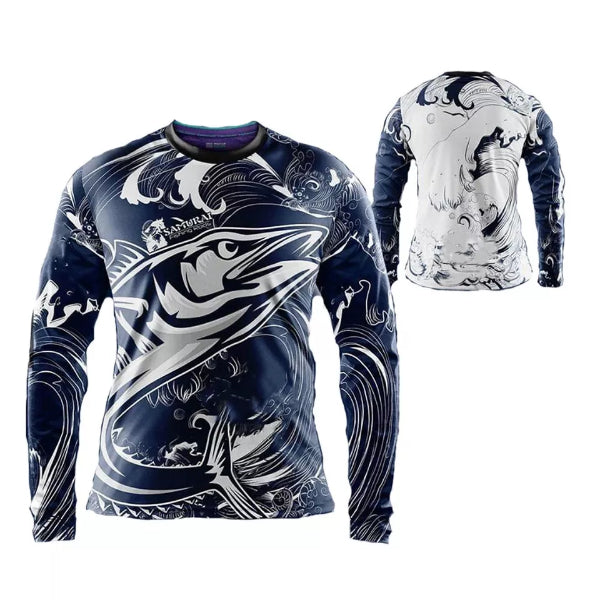 Pro Fishing Jersey Mens Long Sleeves Outdoor Breathable Polyester Cycling Shirt